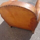 Leather club armchair