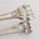 Silver-plated metal sugar or ice cube tongs, lion paws (ref 4)