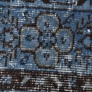 3x7 Blue Vintage Runner Rug, Handmade Wool Rug, Turkish Runner, 78x218Cm