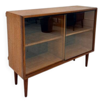 Teak glass cabinet