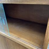 Oak Library 1960-70s French Design shop window industrial Art Deco