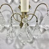 Pair of Wall Lamp Bronze And Crystal 1 Light