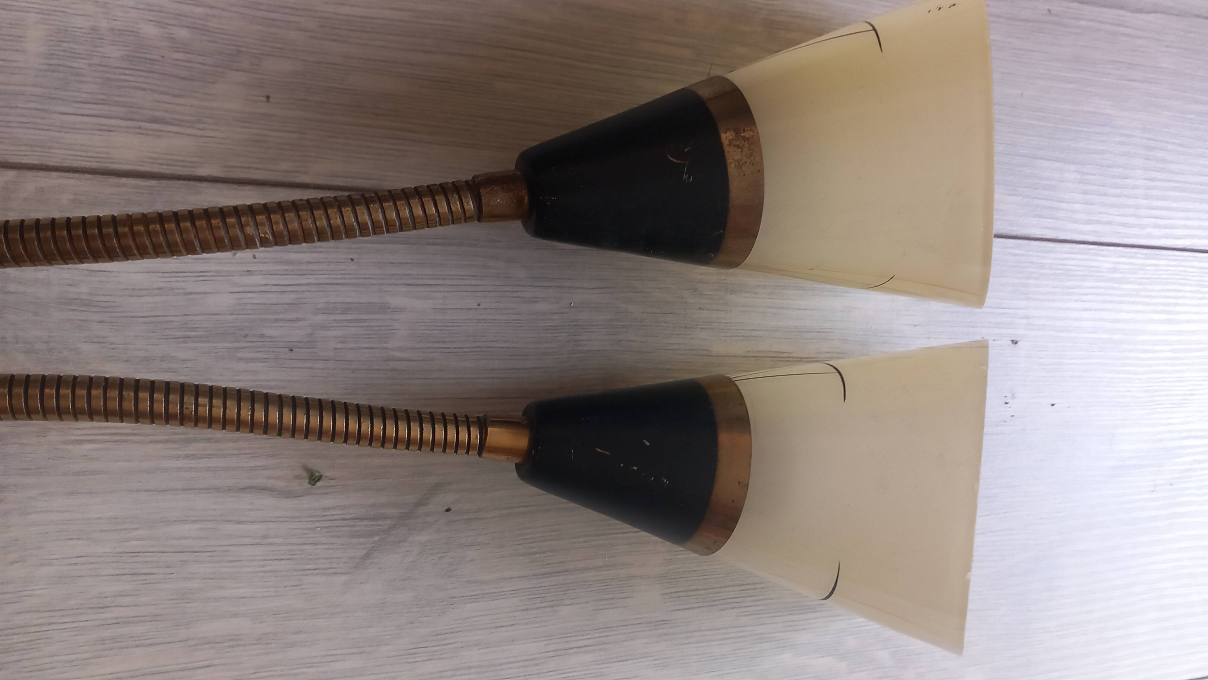 Mid-century glass wall lamp