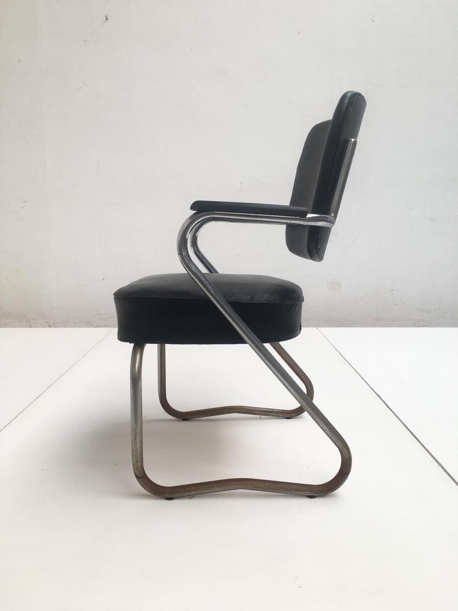 Chaise Bauhaus tubulaire 1930s Selency