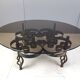 Brutalist Wrought iron coffee table 1970s