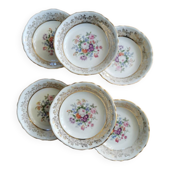 Vintage flowered porcelain bowls