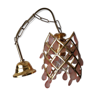 Pink and gold suspension