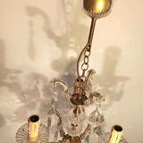 Ancien lustre à pampilles baroque