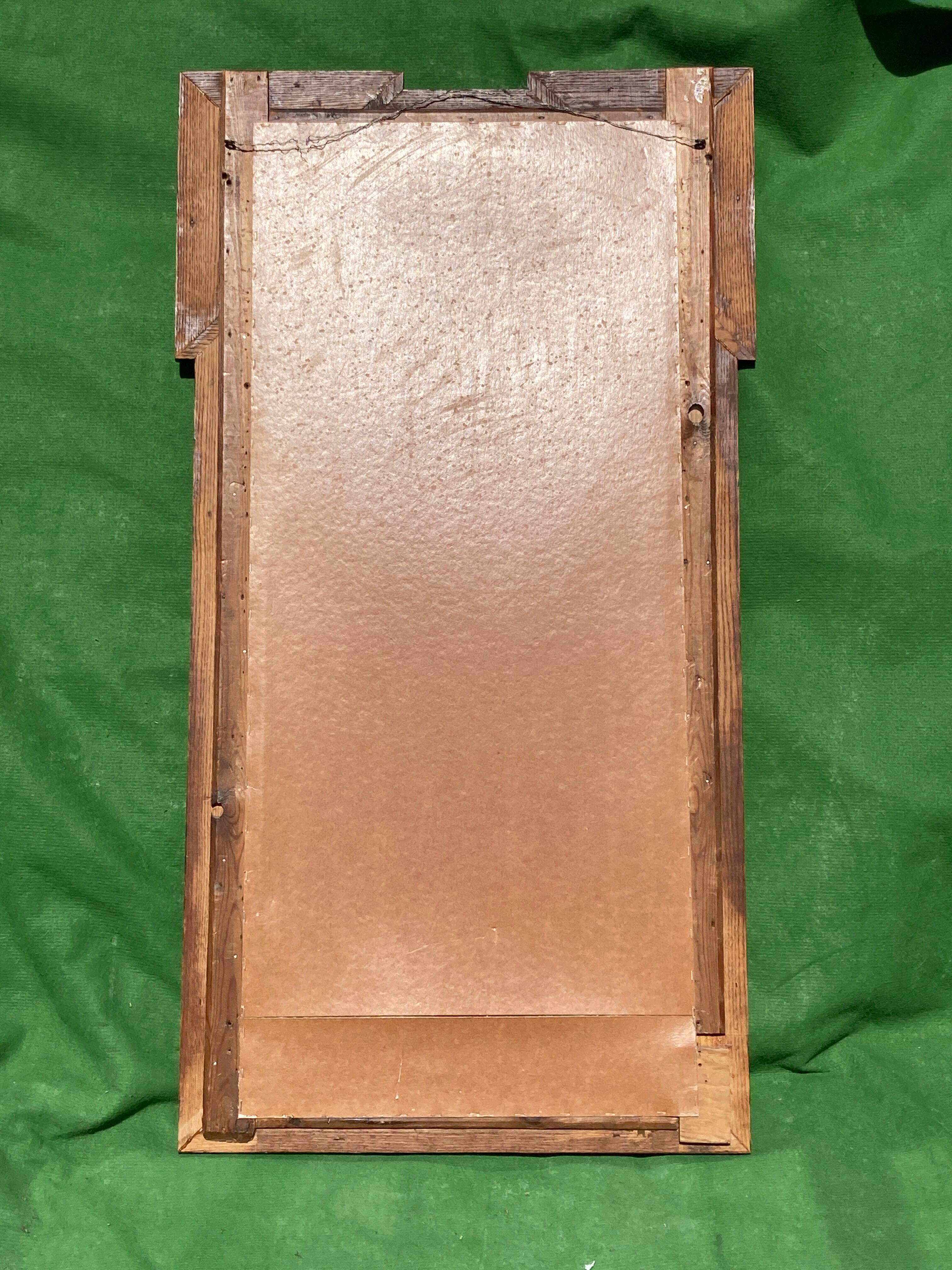 Dutch "Art Deco"wooden mirror 121 cm