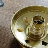 Table lamp globe saucer glass Clichy white