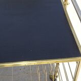 Gold-plated brass vinyl rack trolley
