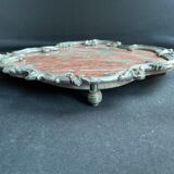 Base or support in marble and bronze silvered Louis XV-Rocaille style