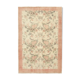 Hand-Knotted Decorative Turkish Beige Carpet 157 cm x 235 cm - 38986