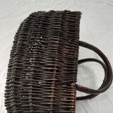 Panier rectangulaire en osier et rotin