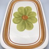 Vintage rectangular earthenware dish, Monaco model by SALINS