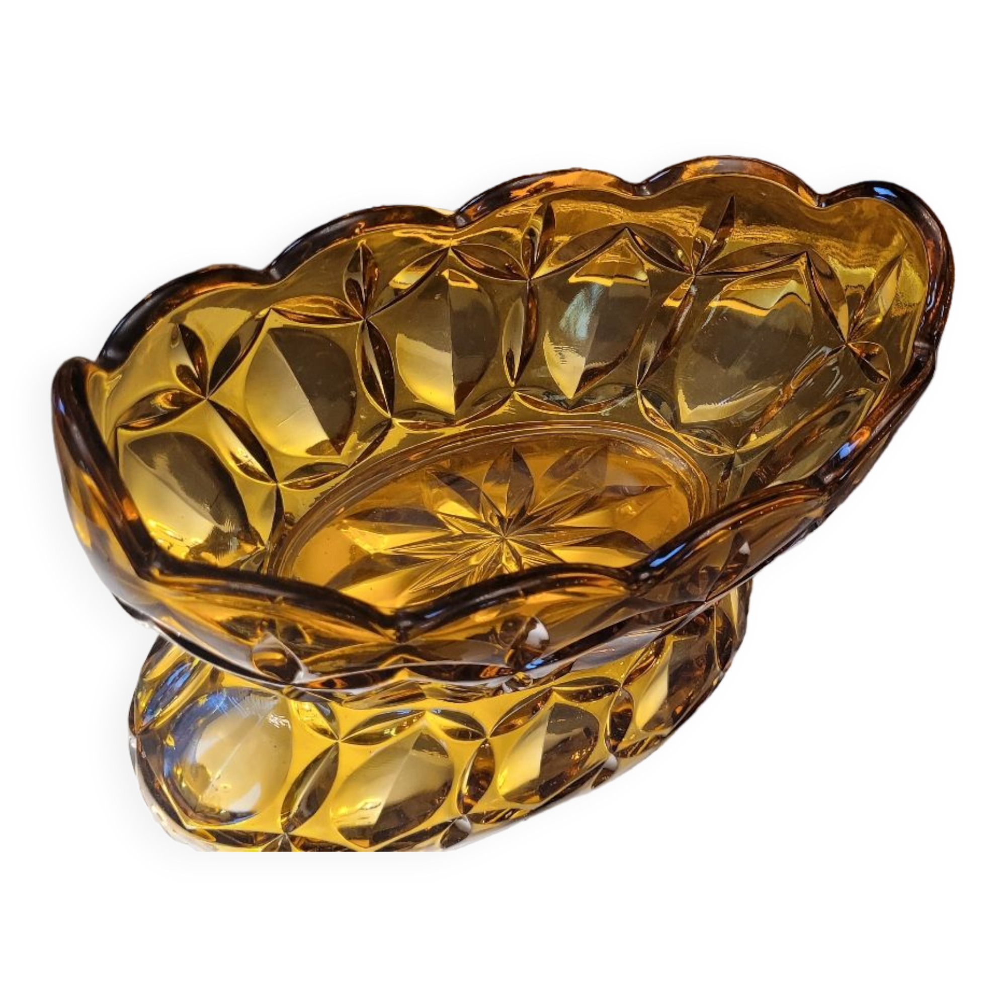 Empty pocket amber glass 60's