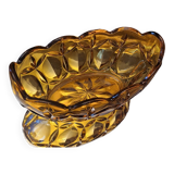 Empty pocket amber glass 60's