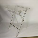 Plexiglass folding table, 1970s