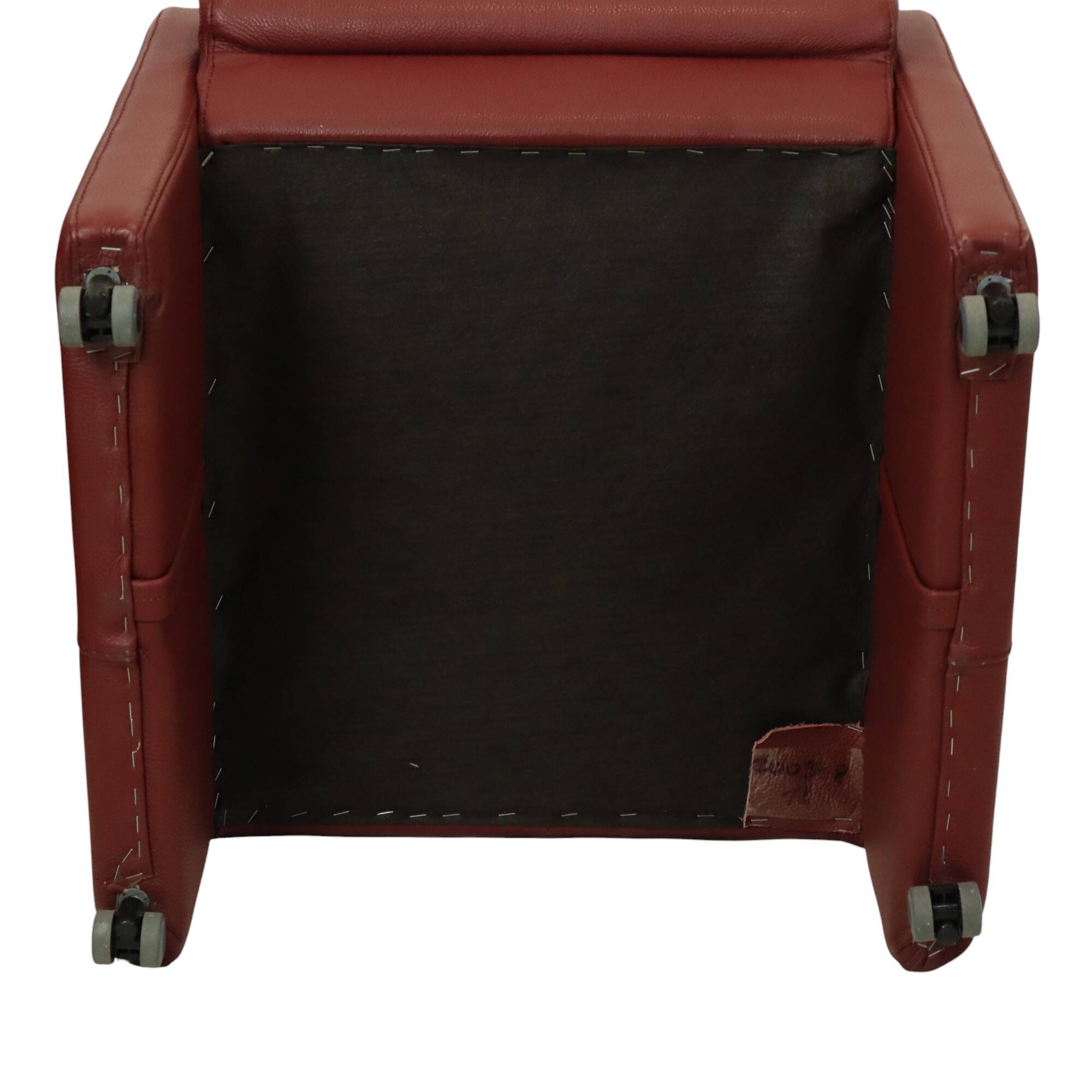 Ensemble vintage de 6 fauteuils rouges en simili cuir de haute qualité