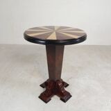 Art Deco style table with different types of inlaid wood