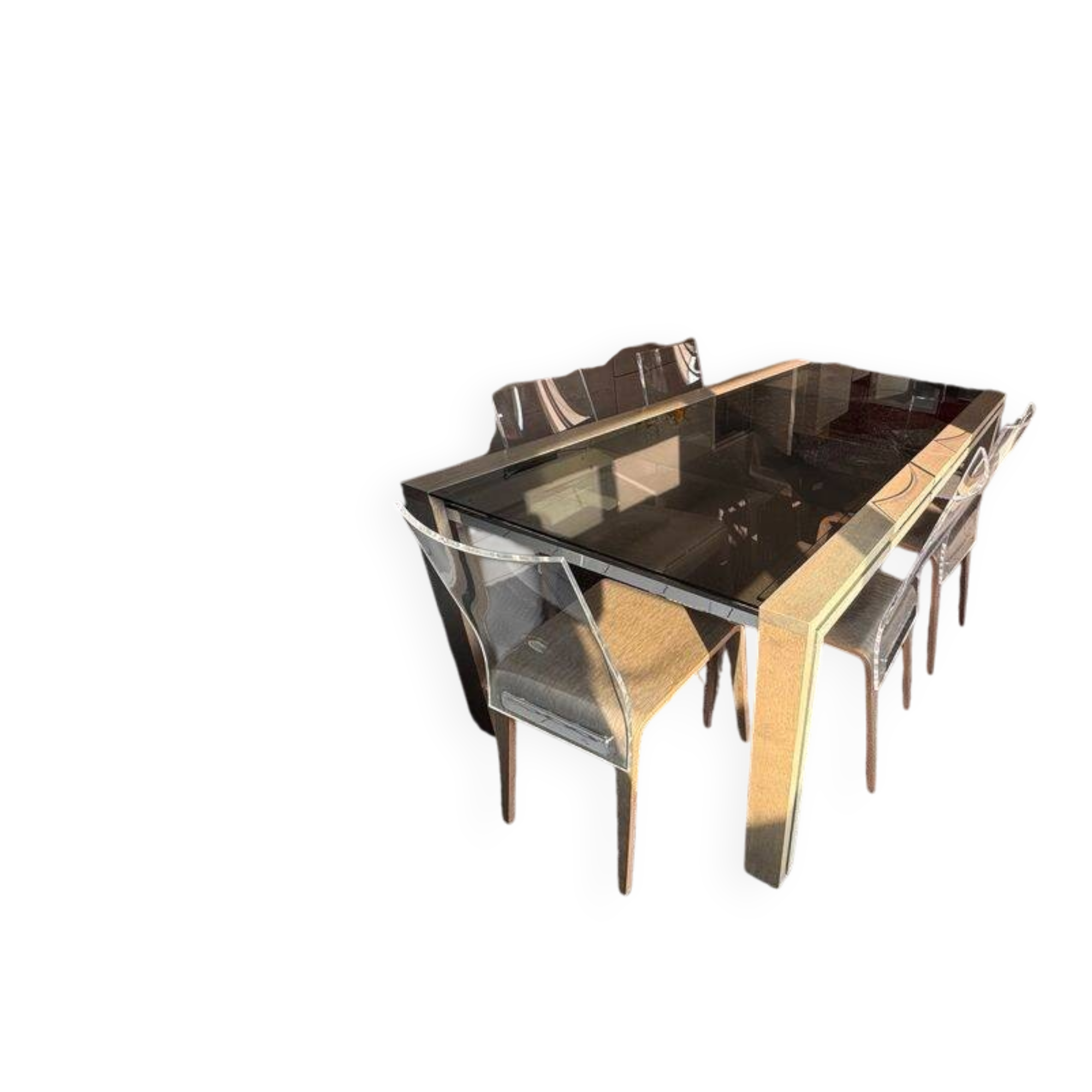 Table et 6 chaises Roche bobois Glassbox