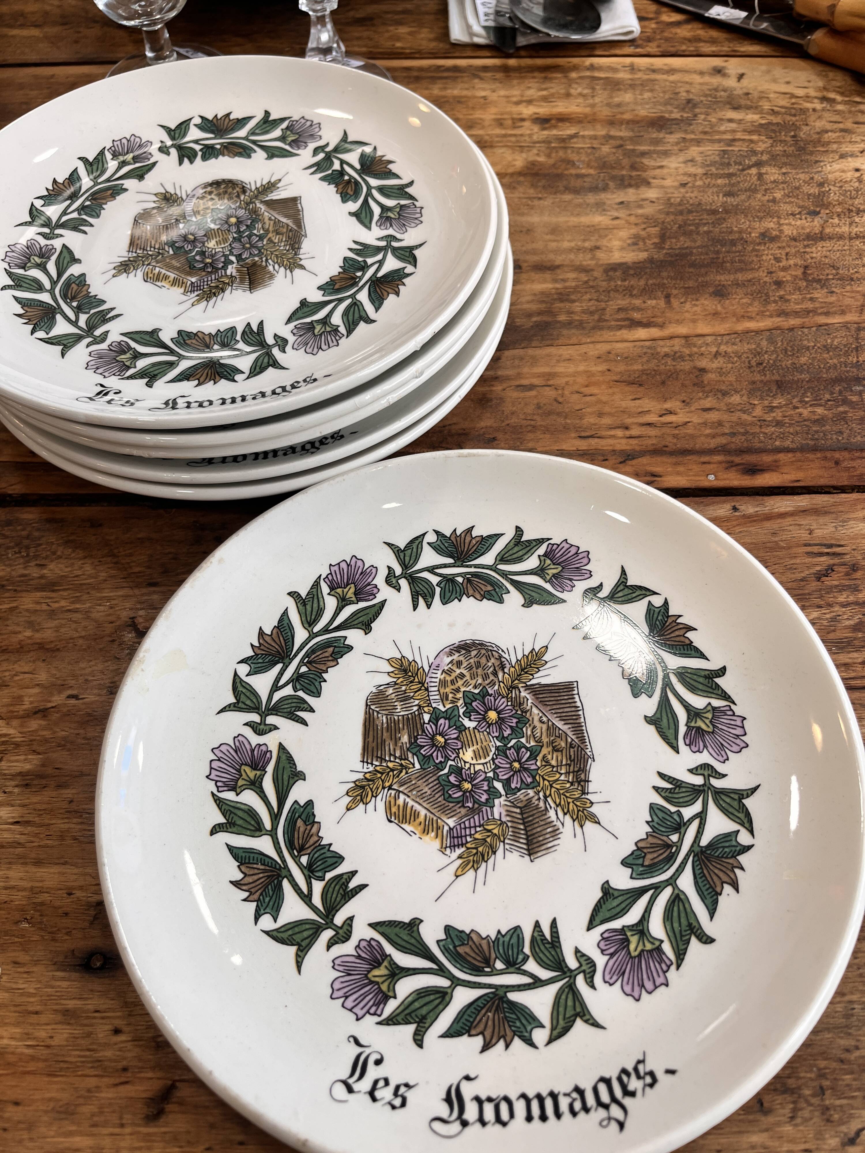 Assiettes à fromage Gien