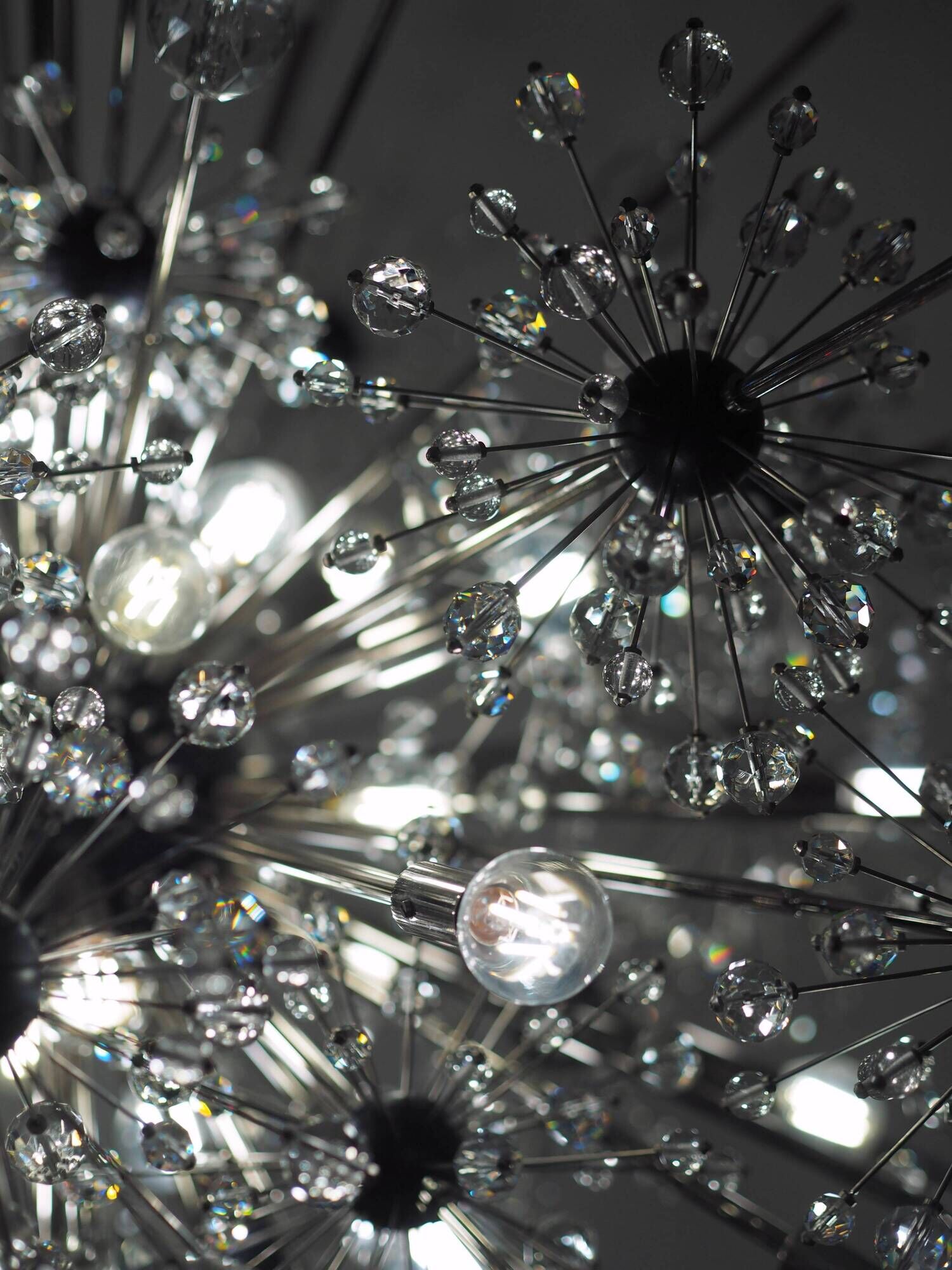 Chandelier "Metropolitan" Met Starburst by Grand J. & L. Lobmeyr, an extremely rare piece.