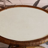 Pair of bamboo bistro tables