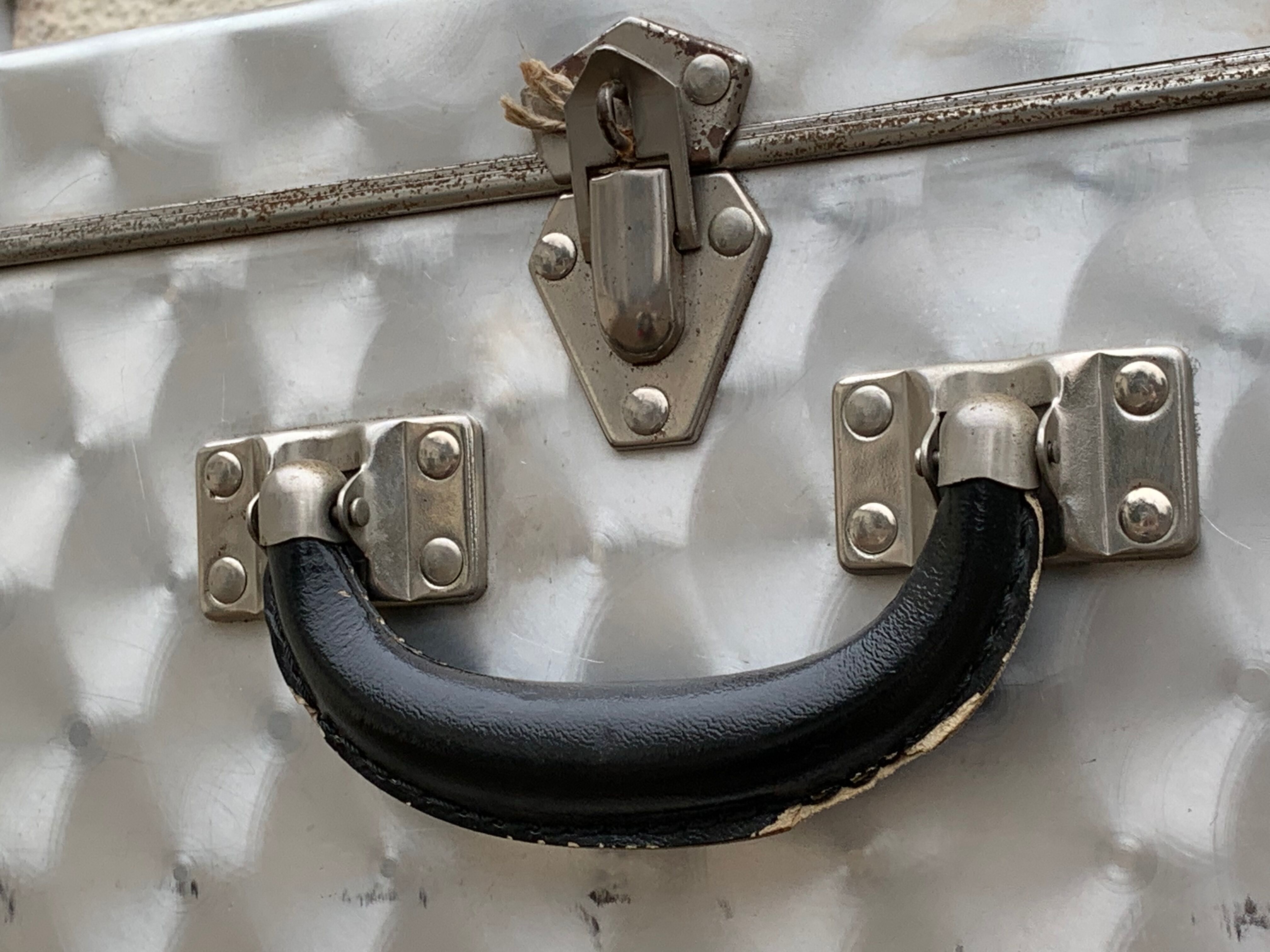 Vintage aluminum suitcases 1950