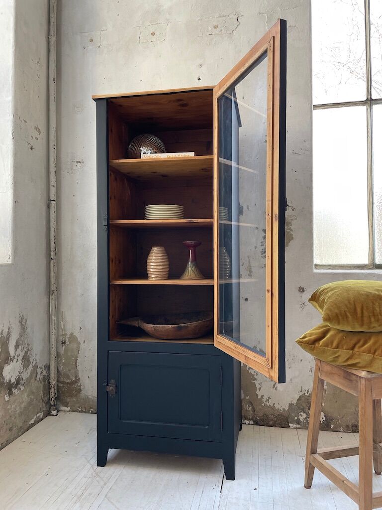 Old black storage window