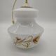 Seventies silkscreened opaline pendant lamp