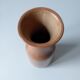 Handmade terracotta vase in terra cotta color