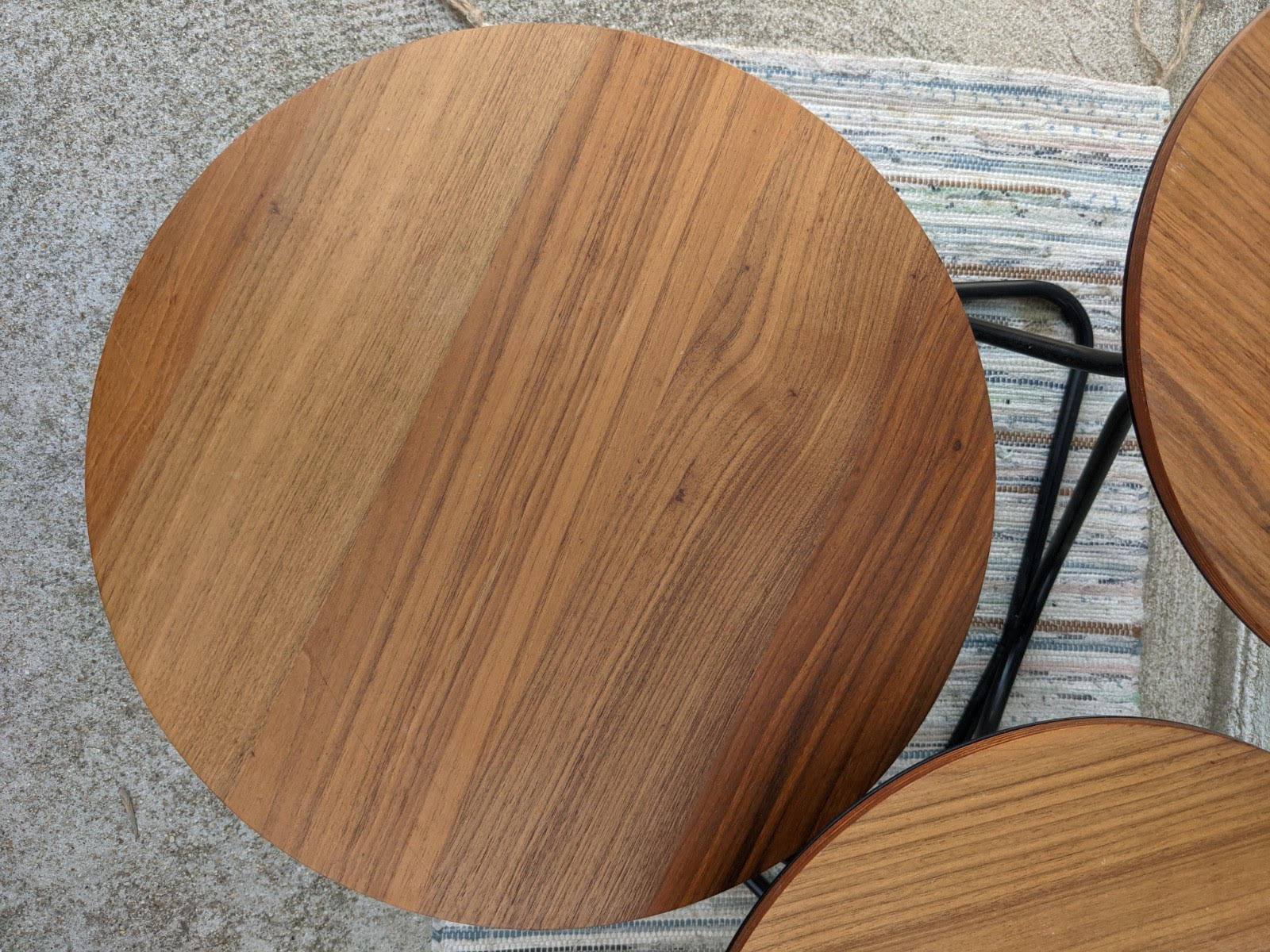Coffee table 3 walnut trays