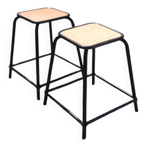 Paire de tabourets vintage - industriels