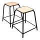 Pair of vintage industrial workshop stools