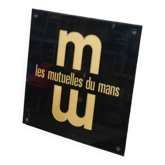 Plaques anciennes, "Les mutuelles du Mans"