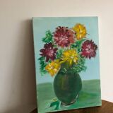 Oil on canvas bouquet of flowers
