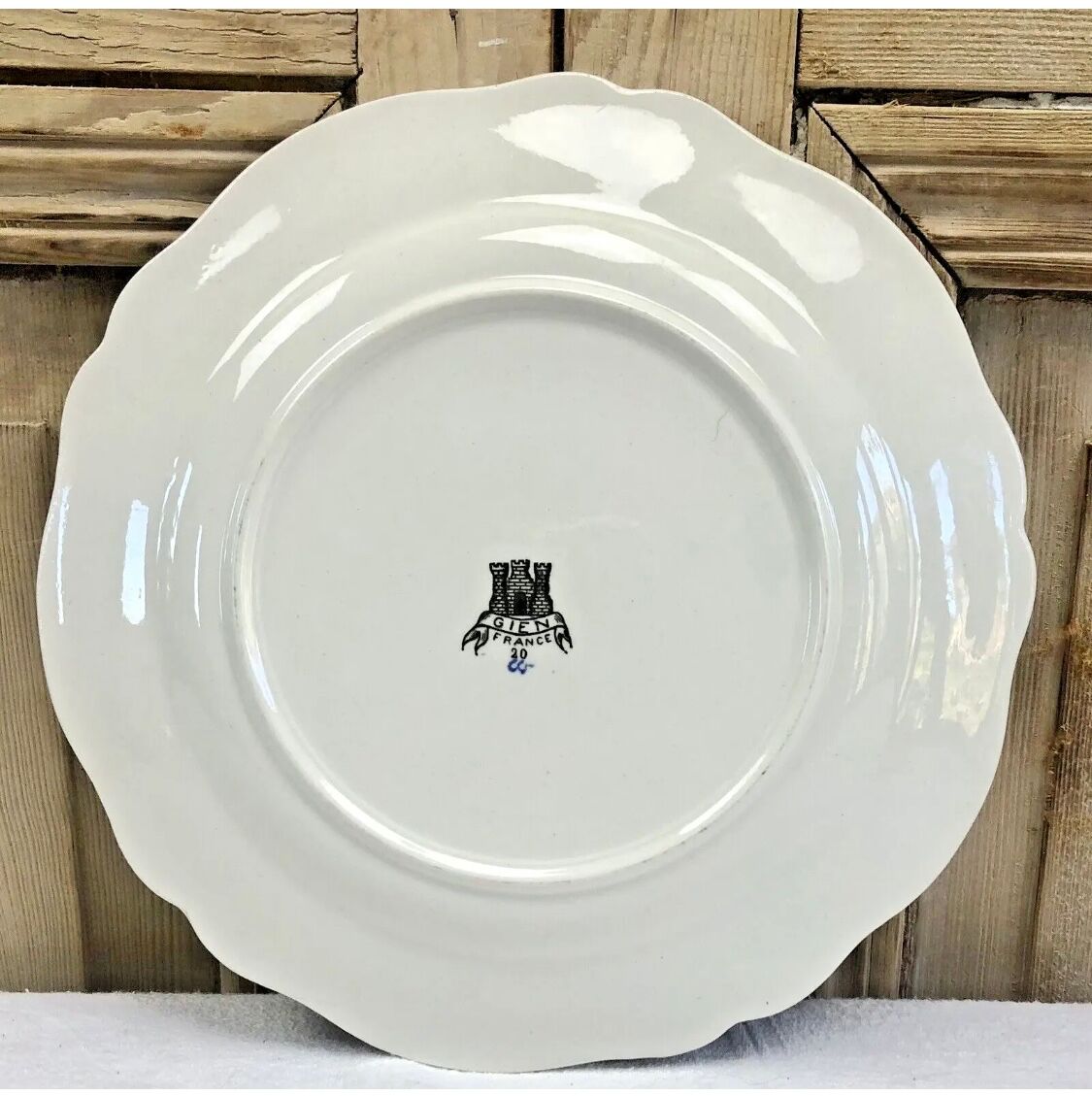 6 dessert plates dessert Gien the children at the press Dionysos 1938/1960