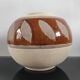 Vintage round vase in artisanal stoneware – Brutalist Design