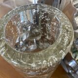 Vintage bubbled glass vase, 1970