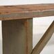 Antique green solid wood bench (c.1920) #26
