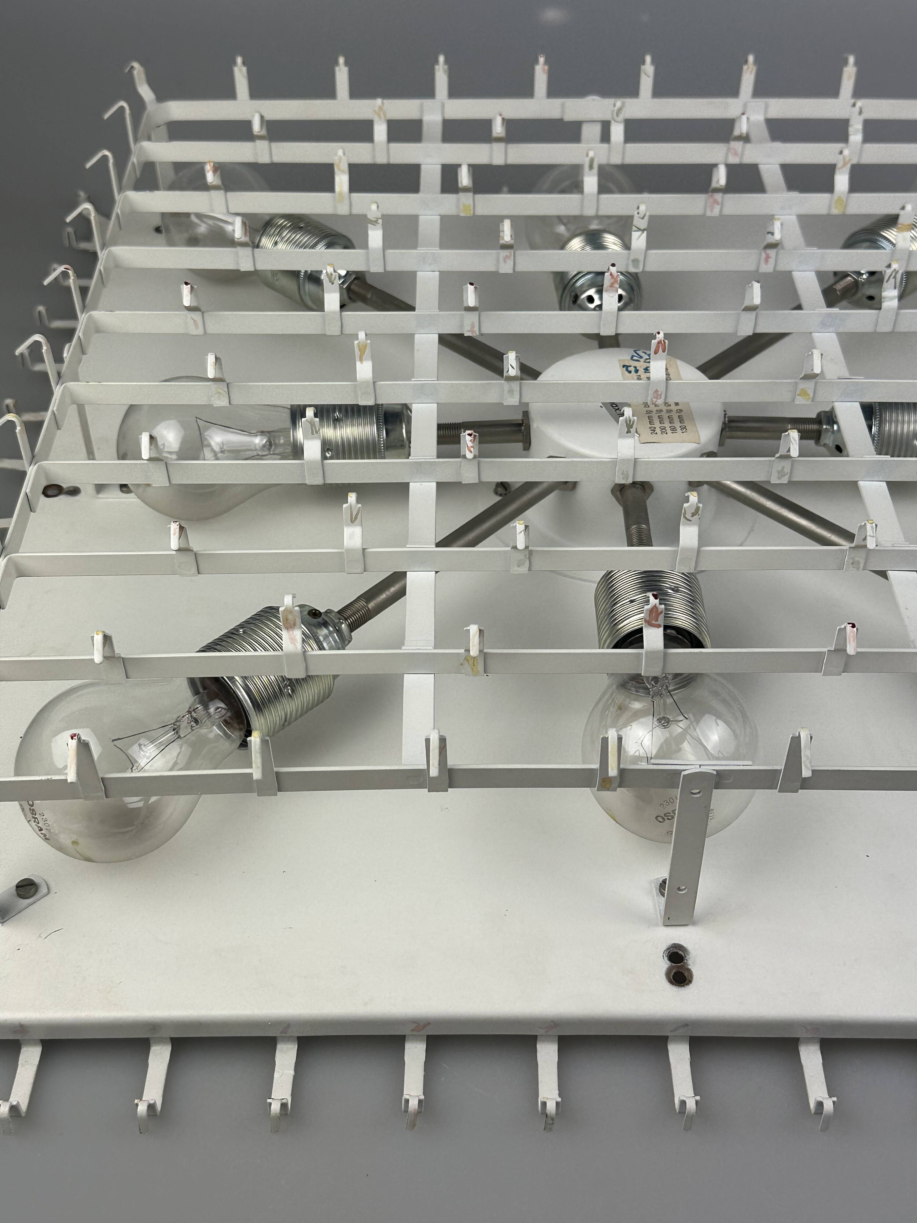 1960s/70s Chandelier Ceiling Lamp by Doria Leuchten Germany, Ice Glass