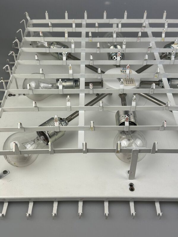 1960s/70s Chandelier Ceiling Lamp by Doria Leuchten Germany, Ice Glass