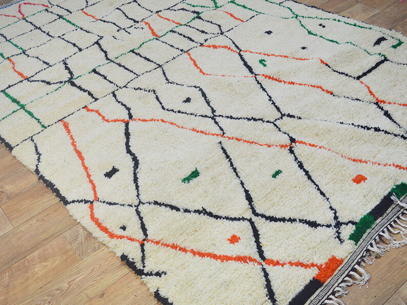 Colorful berber carpet handmade 320 x 198 cm