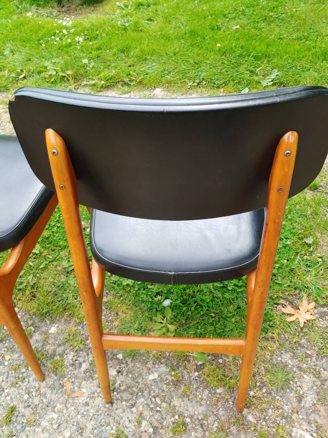 Series of 6 old Scandinavian design chairs