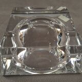 Cendrier en cristal massif moderniste design fait main art