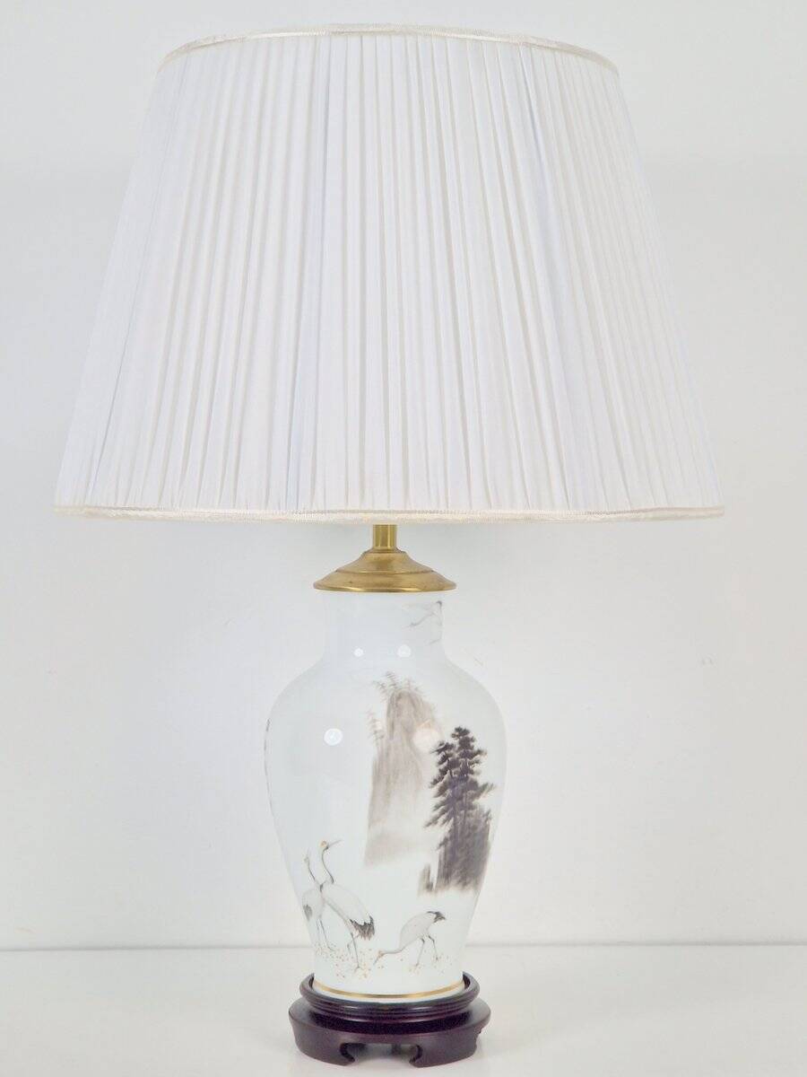 Japanese Table Lamp by Haruo Momoki for Franklin Porcelain, 1980s