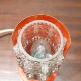 Murano Glass and Orange Metal Table Lamp, Italy, 1950s