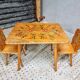 Vintage children's table set beech wood 60s