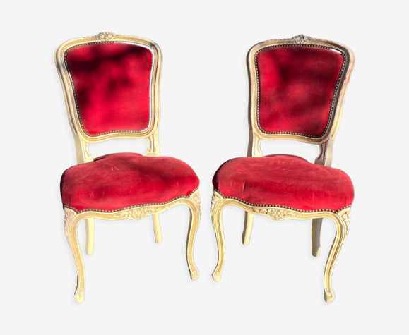Paire de chaises style Louis XV